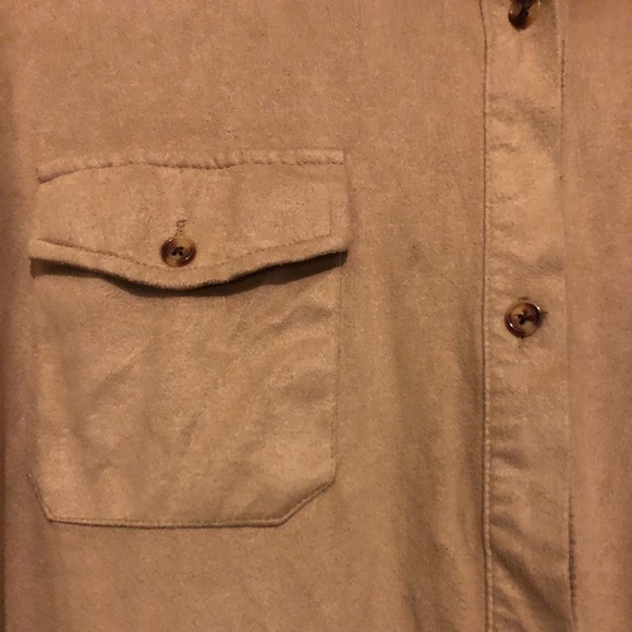 Tan mid-length button down dress - Picture 3 of 7